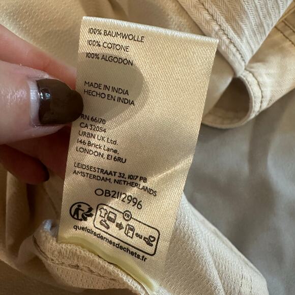 Free People We The Free Khaki Perry Military Duster Trench Coat NWOT- S - Picture 9 of 13